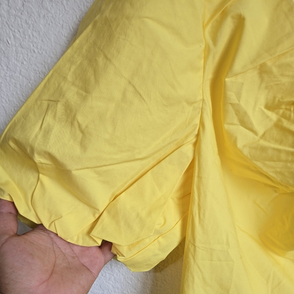 Target Yellow Asymmetrical Ruched Cocktail Dress Size 10 - Picture 3 of 8